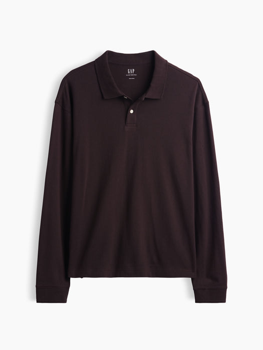 Oversized Pique Polo Shirt