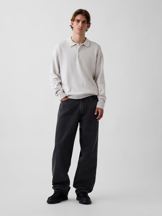 Relaxed Polo Sweater