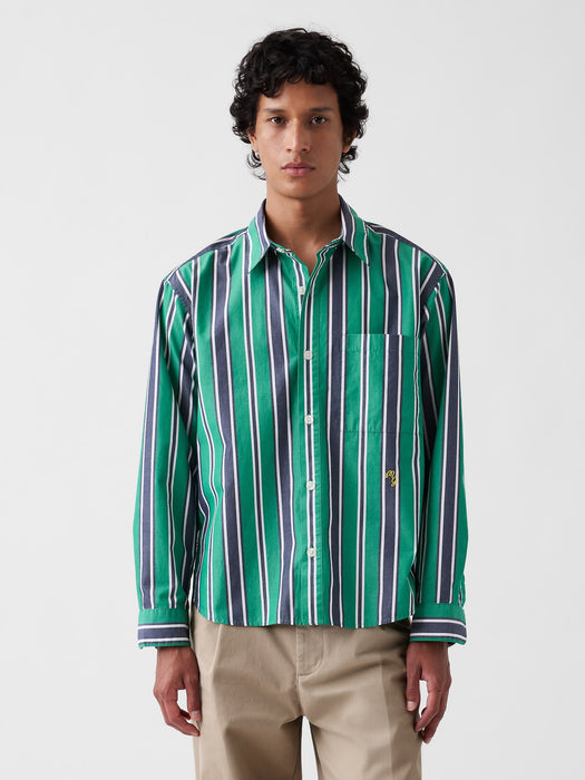 Gap × Malbon Poplin Stripe Shirt