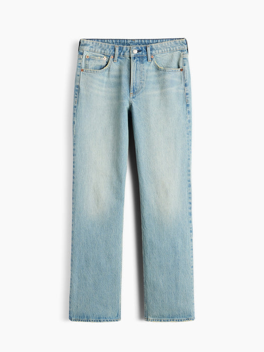 Curvy Mid Rise Relaxed Straight Jeans