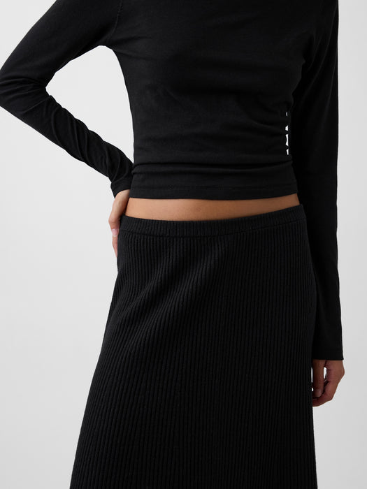 CashSoft Rib Sweater Maxi Skirt