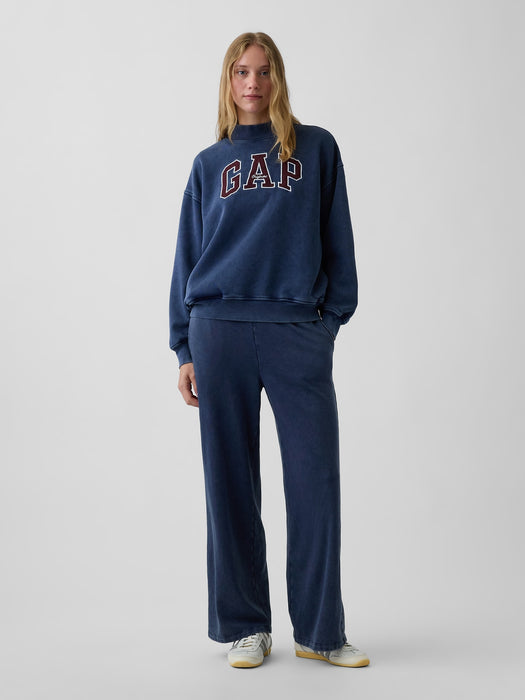 VintageSoft Oversized Mockneck Logo Sweatshirt