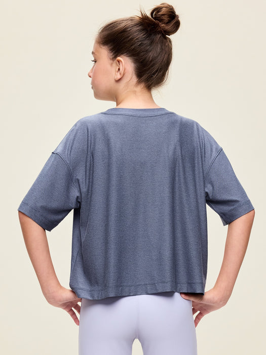 CloudMotion Short-Sleeve Boxy T-Shirt for Girls