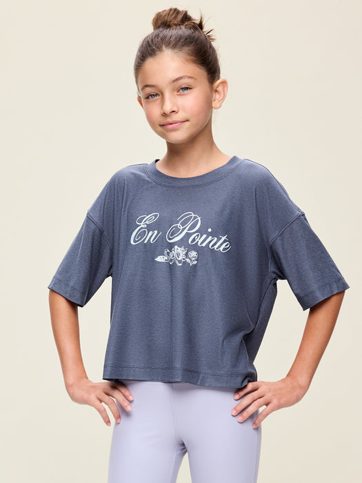 CloudMotion Short-Sleeve Boxy T-Shirt for Girls