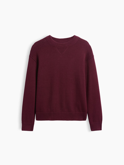 Kids 100% Cotton Relaxed Crew Sweater