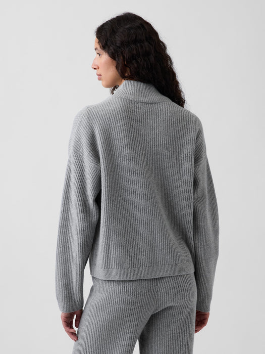 CashSoft Oversized Half-Zip Sweater