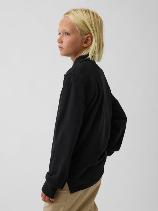 Kids Organic Cotton Uniform Polo Shirt
