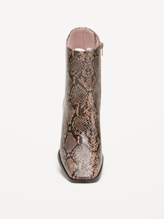 Square-Toe Block-Heel Boots for Women