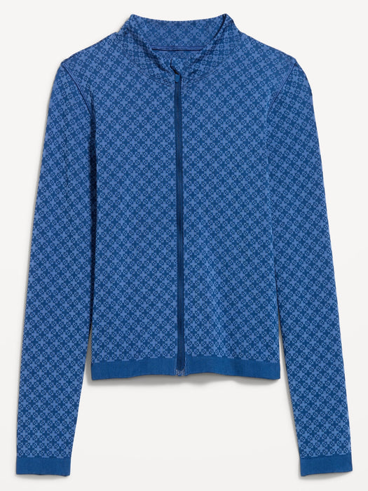 Seamless Jacquard Full-Zip Jacket