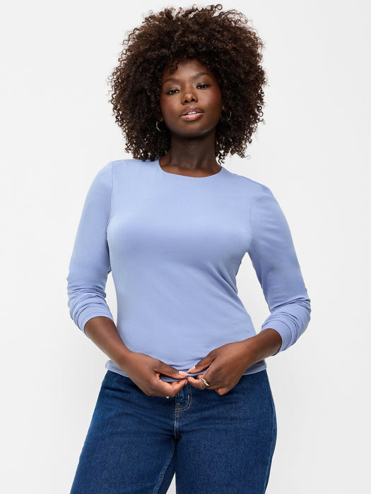 Hug Double-Layer Crew-Neck Long-Sleeve Top