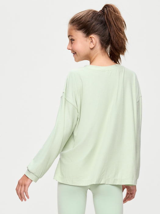CloudMotion Long-Sleeve Tunic T-Shirt for Girls
