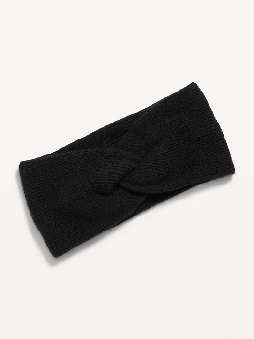 Rib-Knit Twist-Front Headband