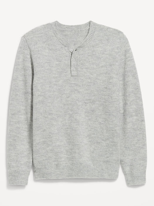 Wool-Blend Henley Sweater