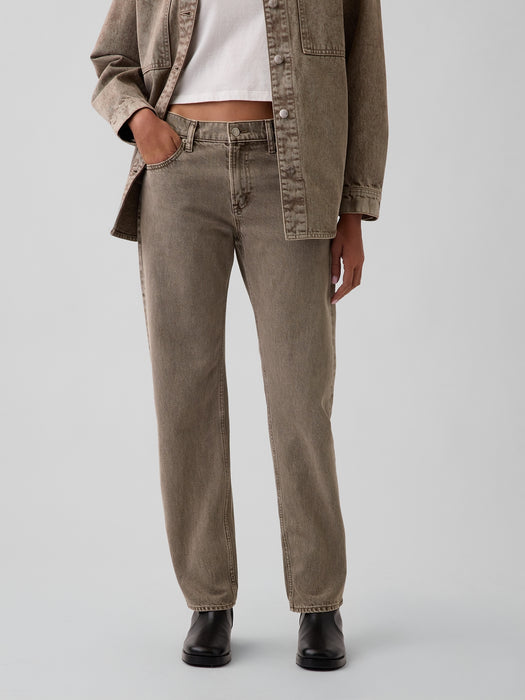 Mid Rise Straight Taper Jeans