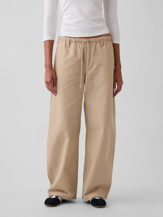 Canvas Easy Baggy Barrel Cargo Pants
