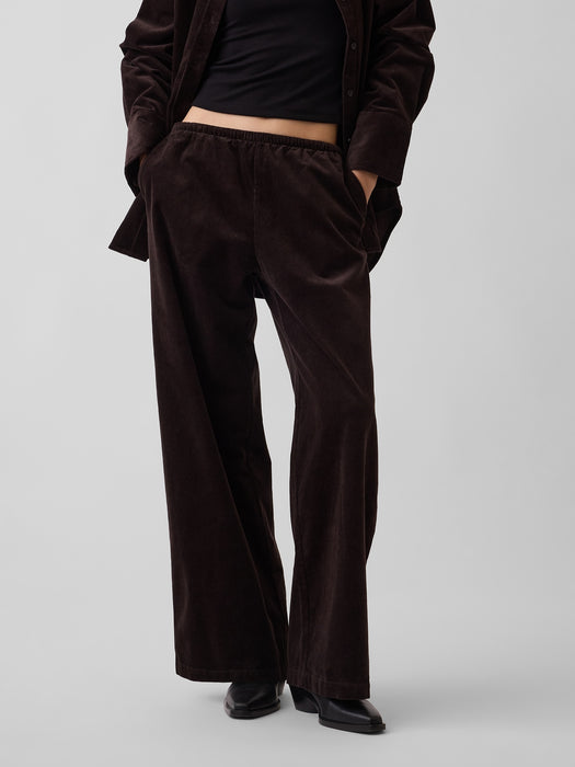 Corduroy Easy Wide-Leg Pants