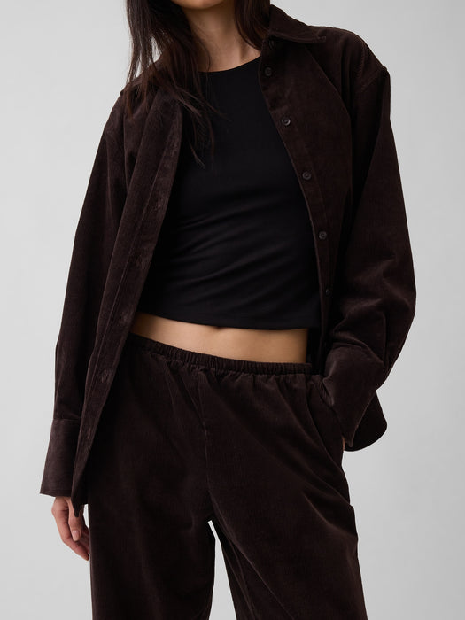 Corduroy Easy Wide-Leg Pants