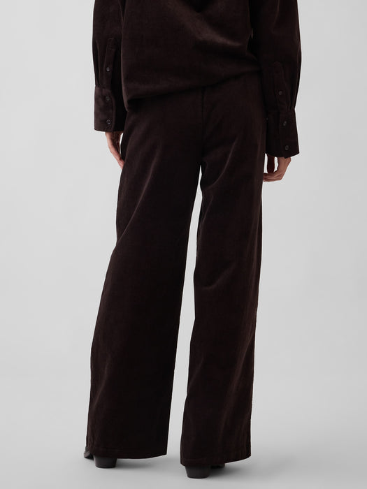 Corduroy Easy Wide-Leg Pants