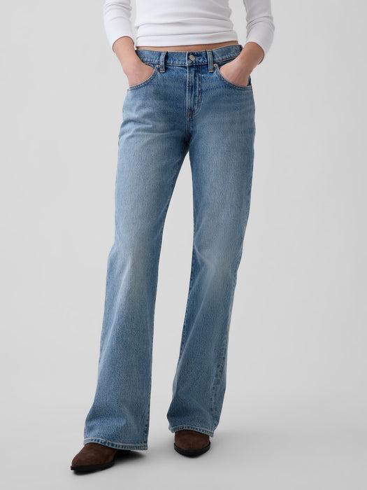 Mid Rise Relaxed Flare Jeans