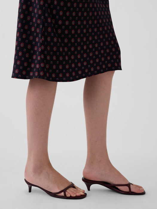 Satin Bias-Cut Skirt