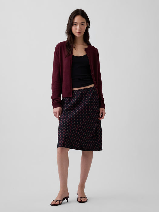 Satin Bias-Cut Skirt