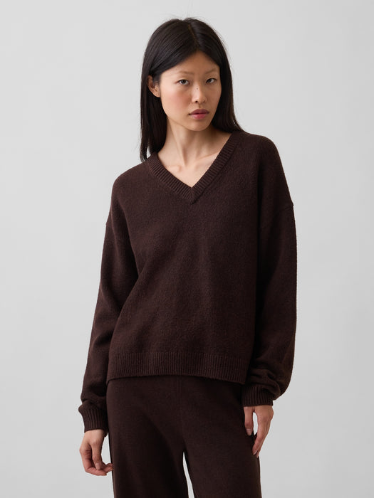 CashSoft Oversized V-Neck Sweater