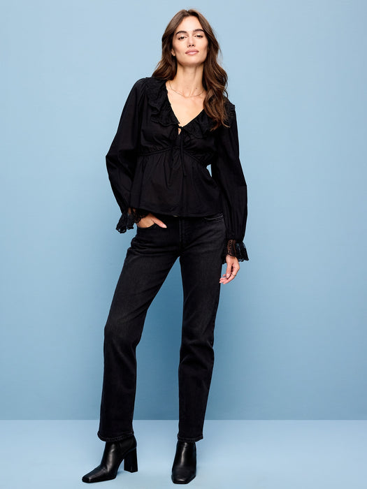 Mid-Rise Straight Leg Jeans