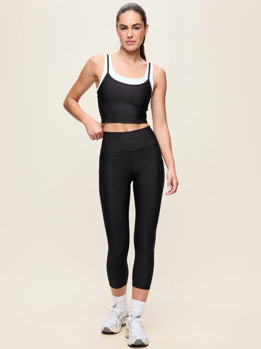 High-Waisted PowerSoft Crop Pocket Leggings