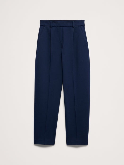 High-Rise Slim Drapey Ponte Pull-On Pant