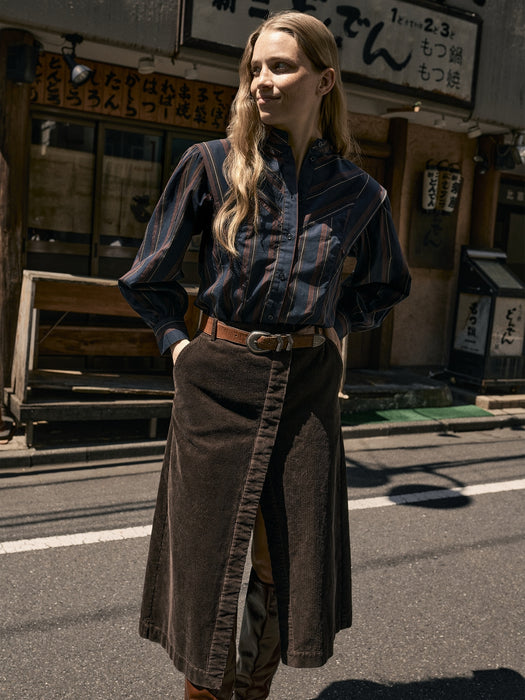 Cotton Layered-Collar Shirt