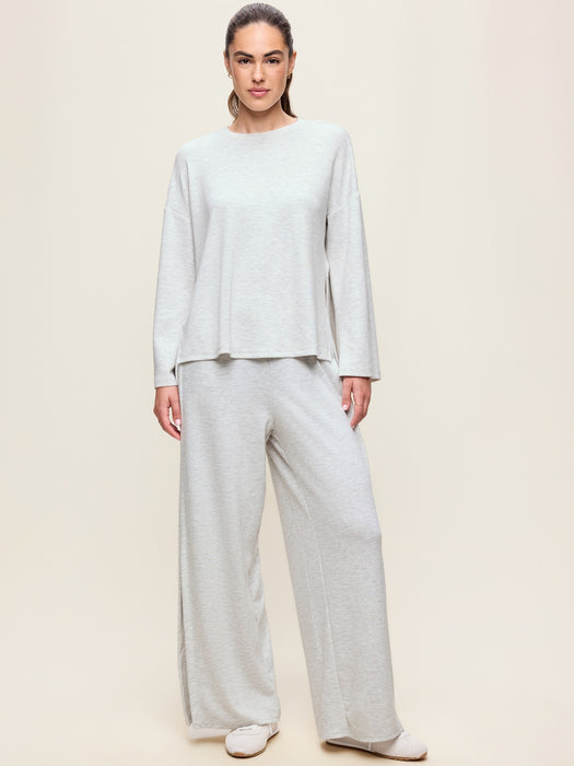 High-Waisted Bounce Lite Drapey Wide-Leg Pleated Pants