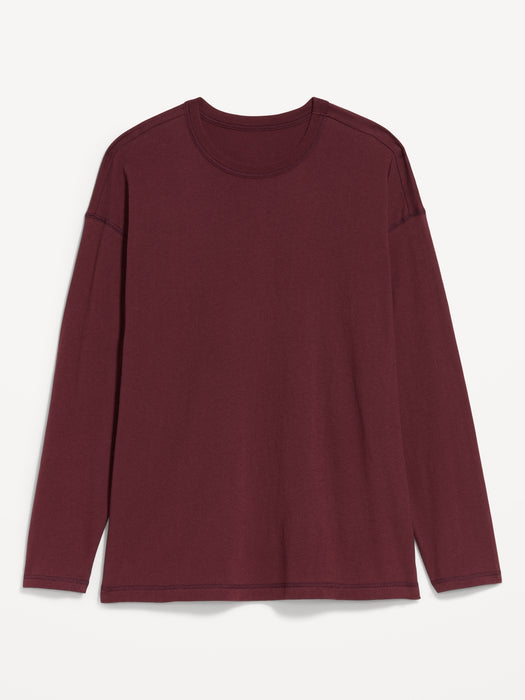 Oversized EveryWear Long-Sleeve Tunic T-Shirt
