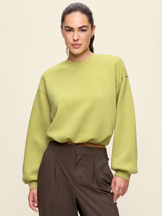 Bounce Fleece Bubble-Hem Sweatshirt