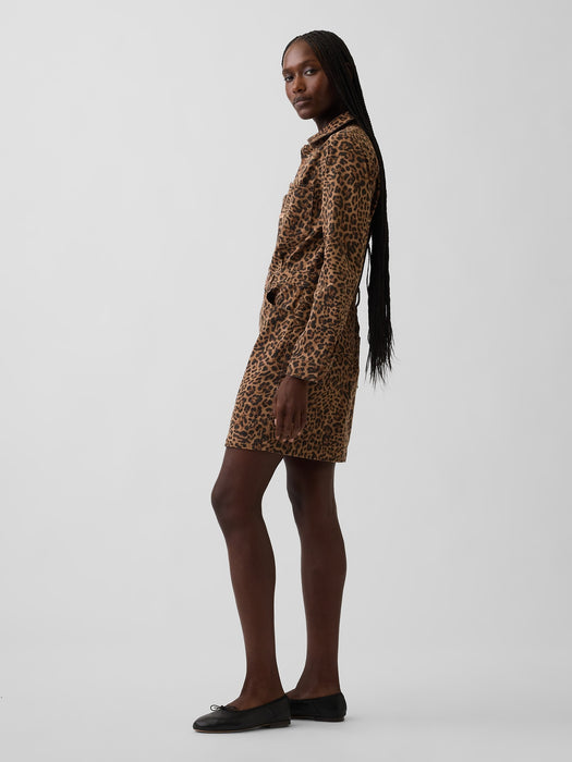 Cheetah Denim Mini Dress