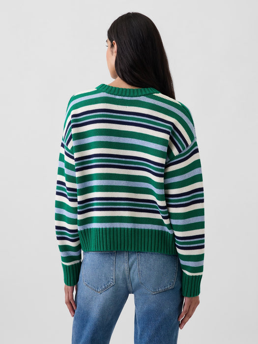 100% Cotton Oversized Crop Sweater