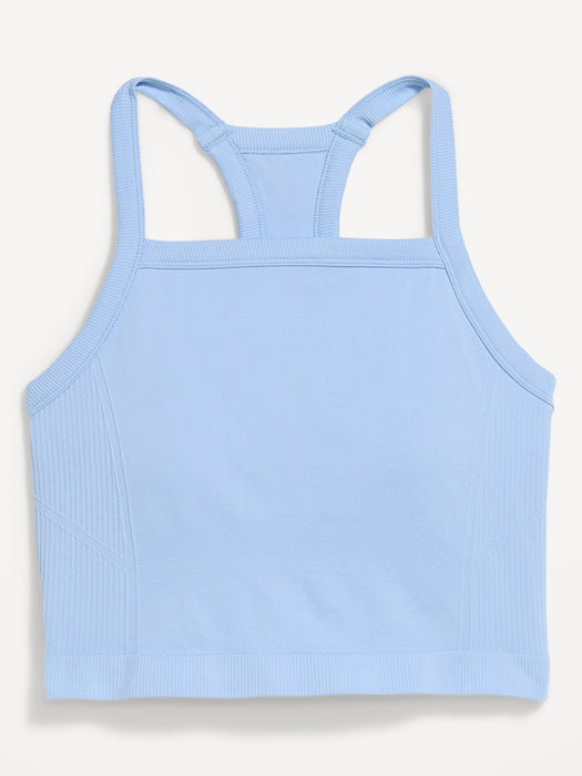 Seamless Square-Neck Longline Bra