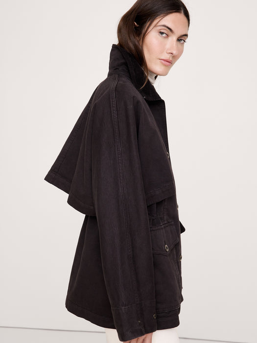 Cinched-Waist Utility Jacket
