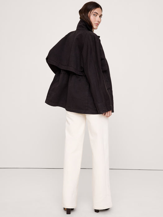 Cinched-Waist Utility Jacket