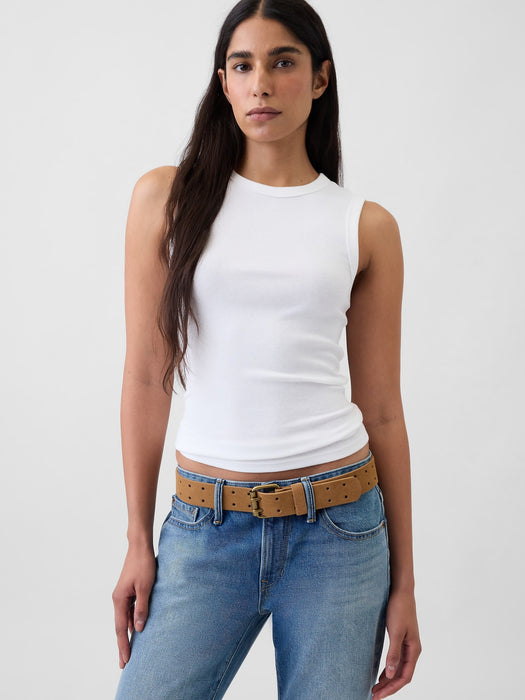 Suede Double-Prong Belt