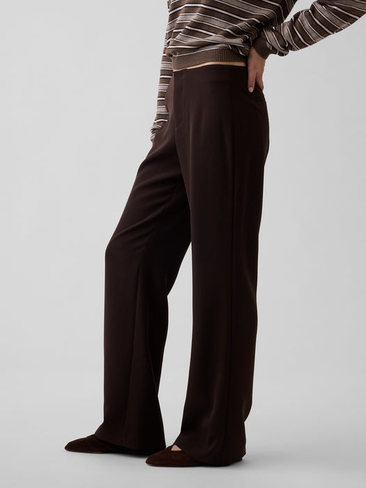 Low Rise Twill Flare Pants