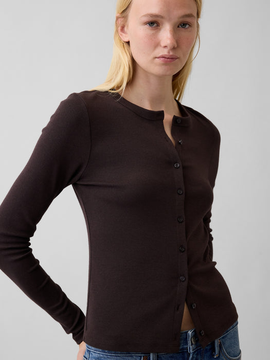 Modern Crewneck Cardigan