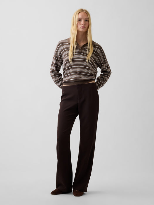 Low Rise Twill Flare Pants