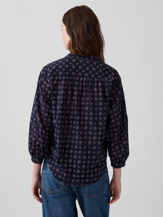 Relaxed Button-Front Shirt