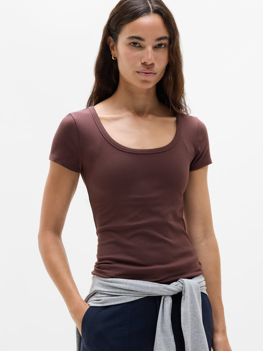 Signature Rib Scoop Tee