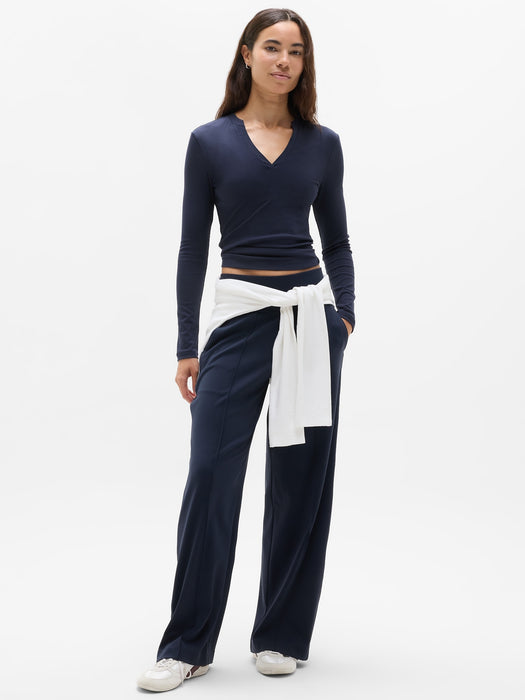 Signature Rib V-Neck Top