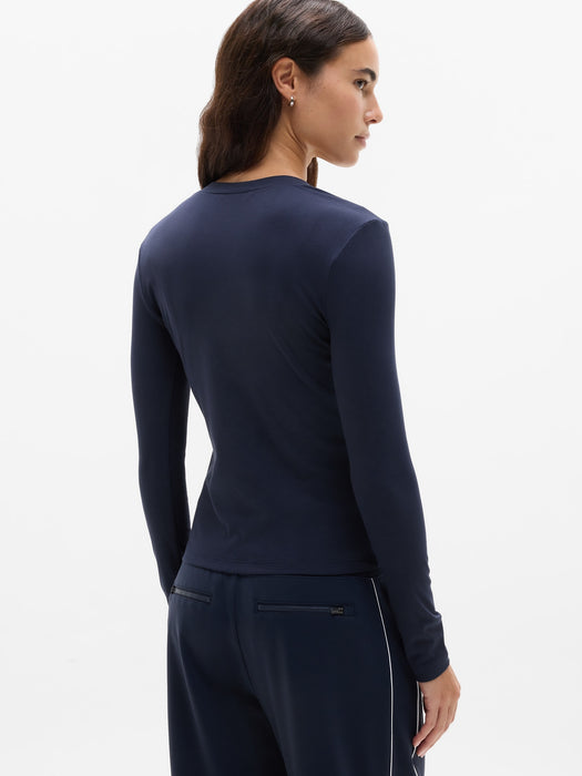 Signature Rib V-Neck Top