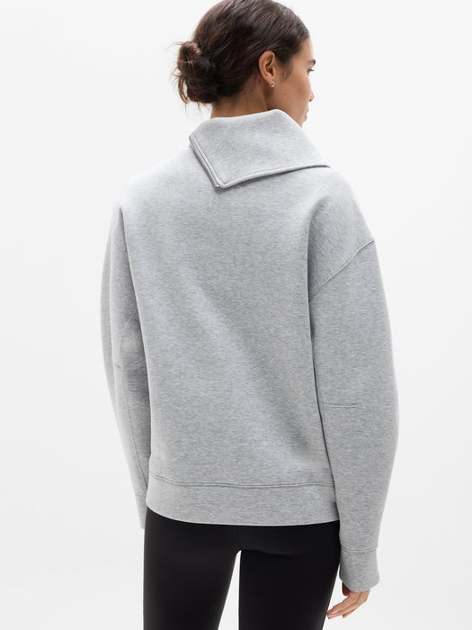 Form Knit Shawl Collar Sweatshirt
