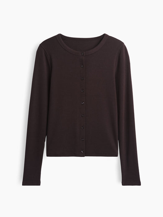 Modern Crewneck Cardigan
