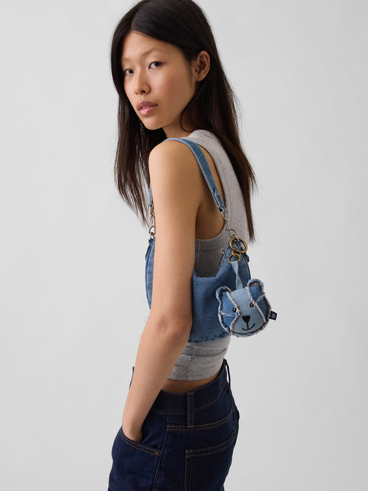 Small Denim Crescent Crossbody