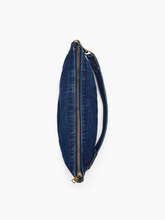 Denim Crescent Bag